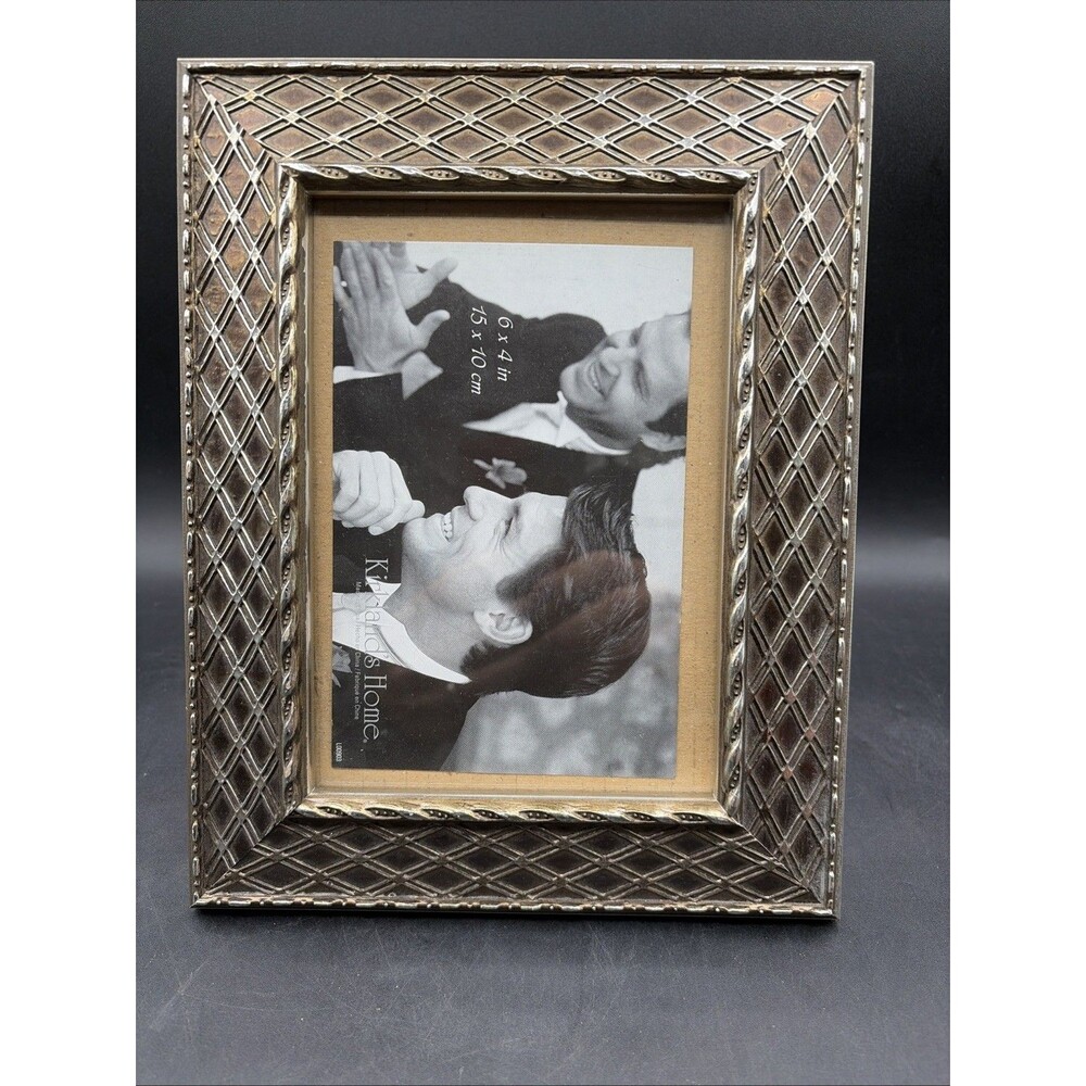 Kirklands Home 5X7 Picture Frame Silver/Gold/Pewter Diamond Lattice  Tabletop